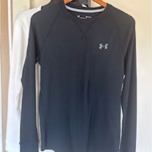 Two Under Armour like new one black one white sz small Long-Sleeve